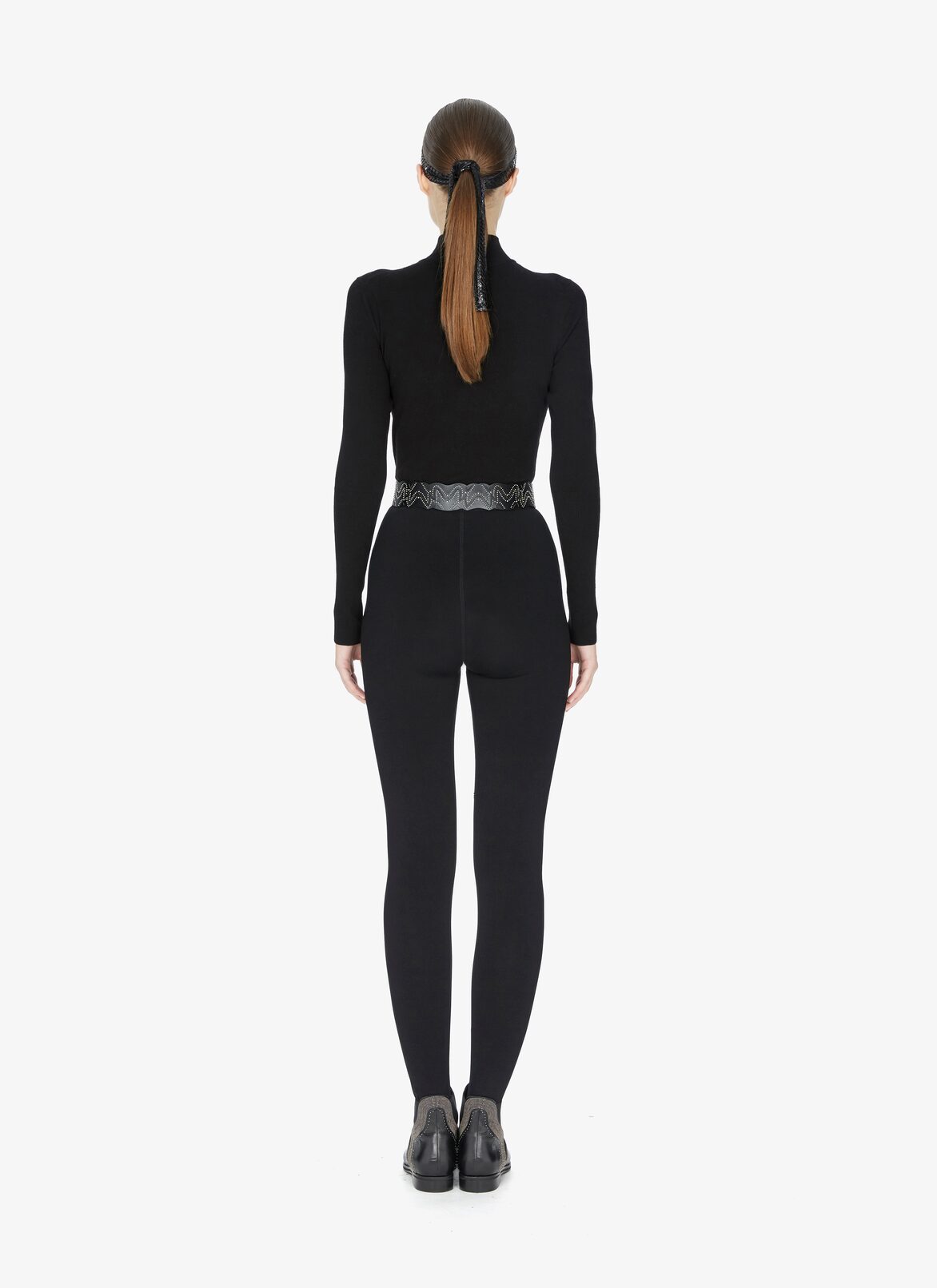 BELT CUIR LUX VAGUE+CLOU BLACK ALAÏA BLACK  BELT CUIR LUX VAGUE+CLOU BLACK